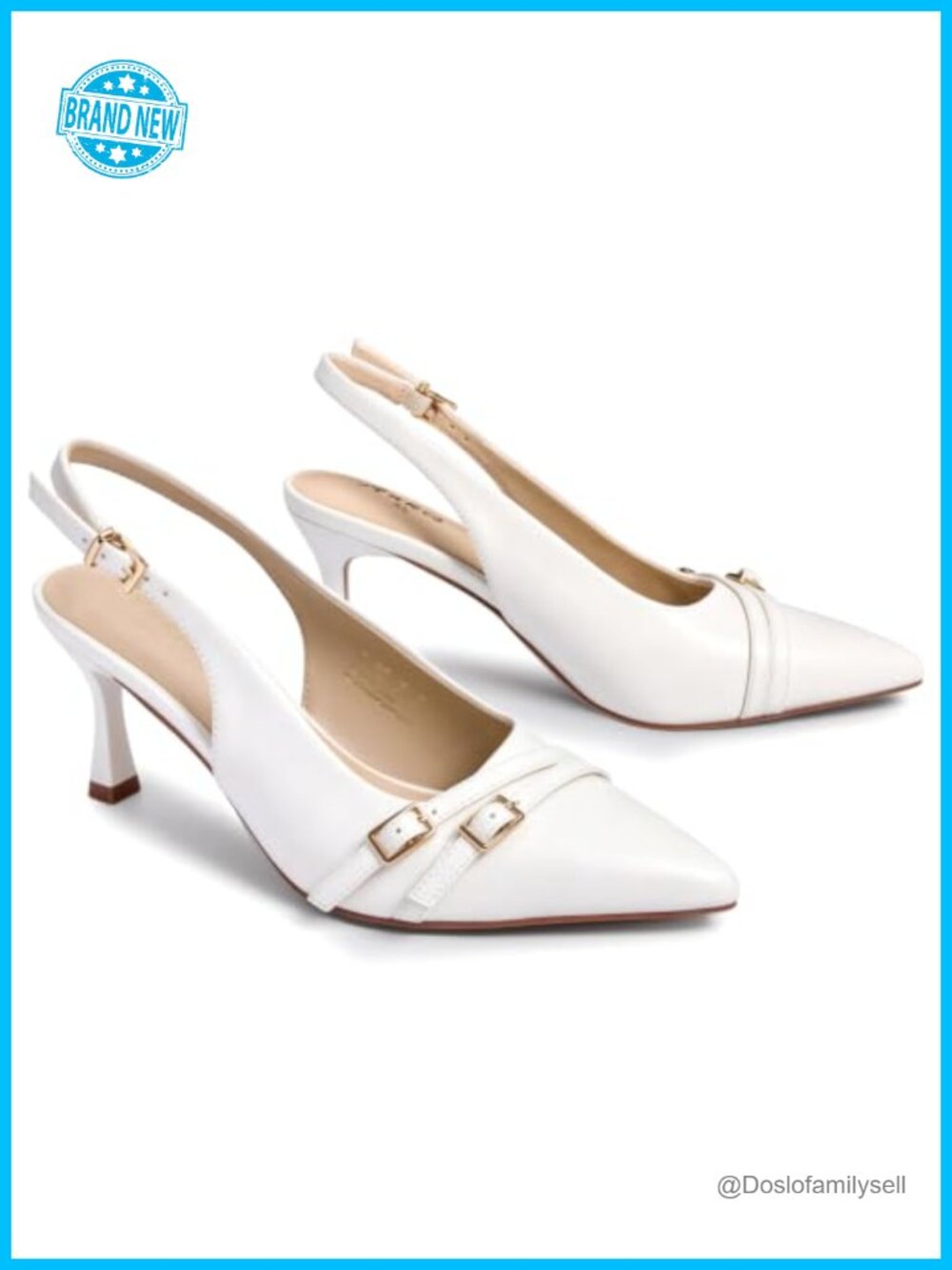 Women's Patent Slingback Kitten Heels 2.75in Pointed Toe Dress Pumps
